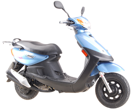 Light Blue Step-Through Scooter