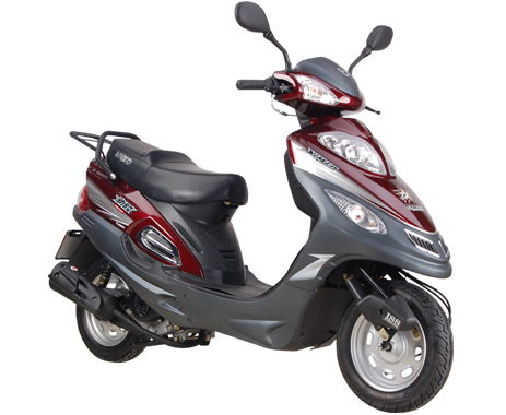Burgundy and Gray Urban Commuter Scooter
