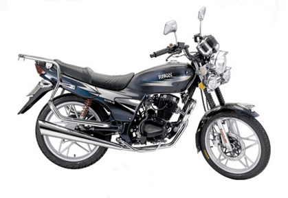 Dark Blue Classic Motorcycle with Chrome Accents