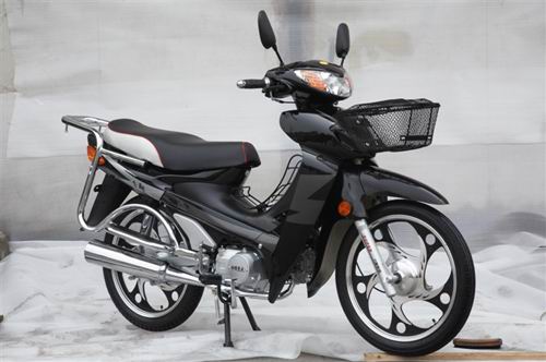 Step-Through Frame Motorcycle with Basket and Rack