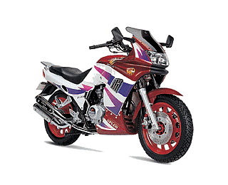 Red and White Sportbike Motorcycle with Fairing