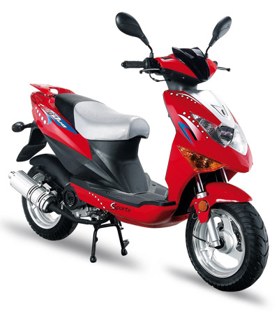 Red Sports Scooter Motorcycle