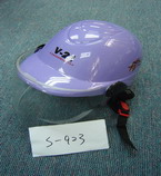 Light Purple Motorcycle Safety Helmet with Clear Visor
