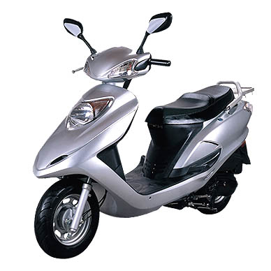 Silver Step-Through Scooter with 50-125CC Engine