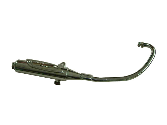 Motorcycle Exhaust System with Chrome Muffler