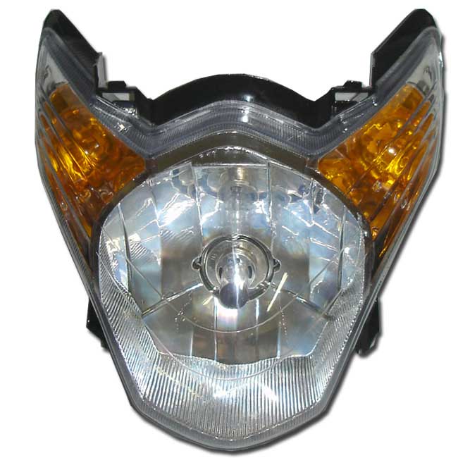 Motorcycle Headlight Assembly with Incandescent Lamp