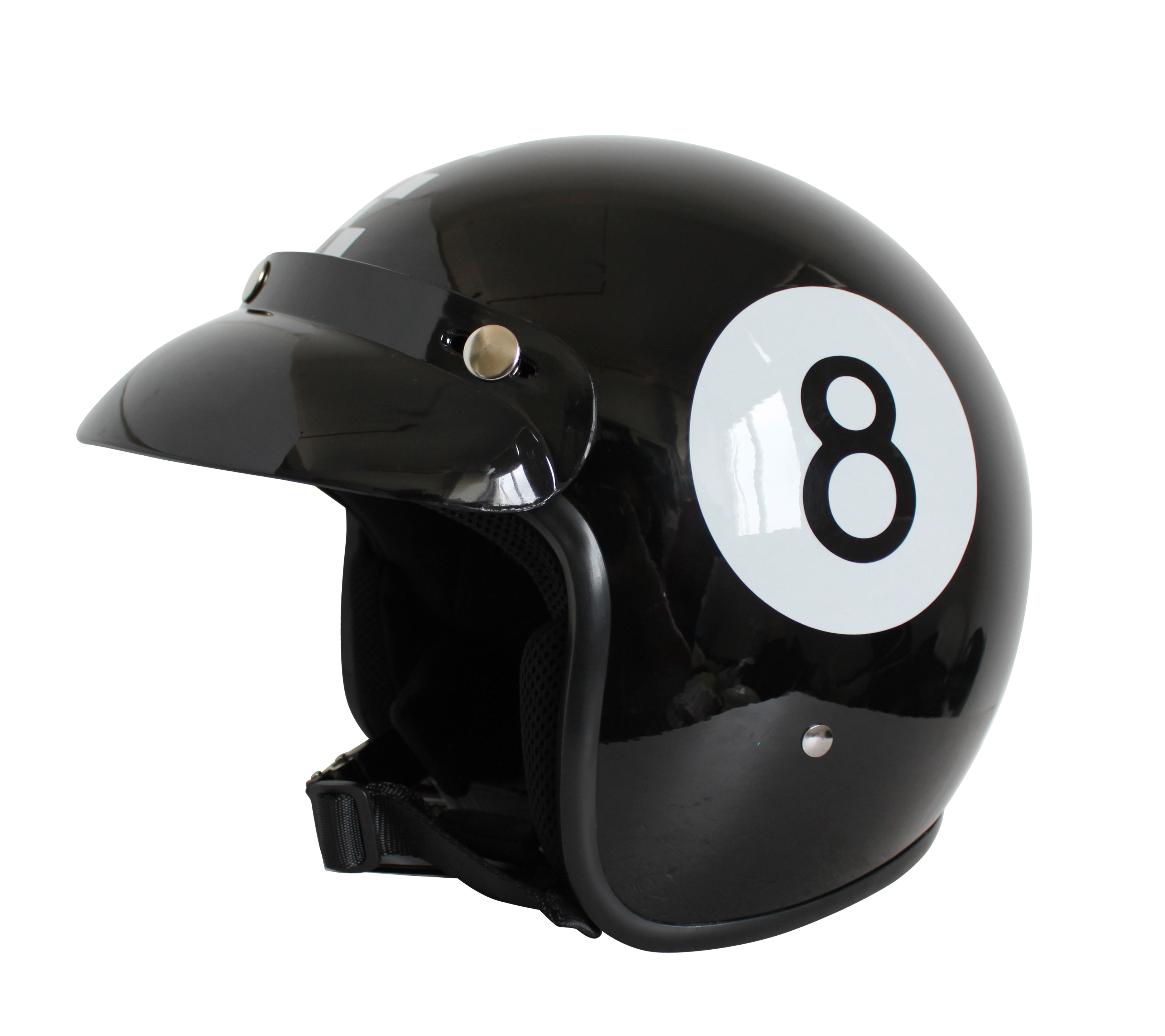 Open Face Motorcycle Helmet with Retro Design