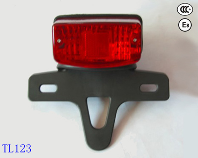Motorcycle Tail Light with License Plate Bracket
