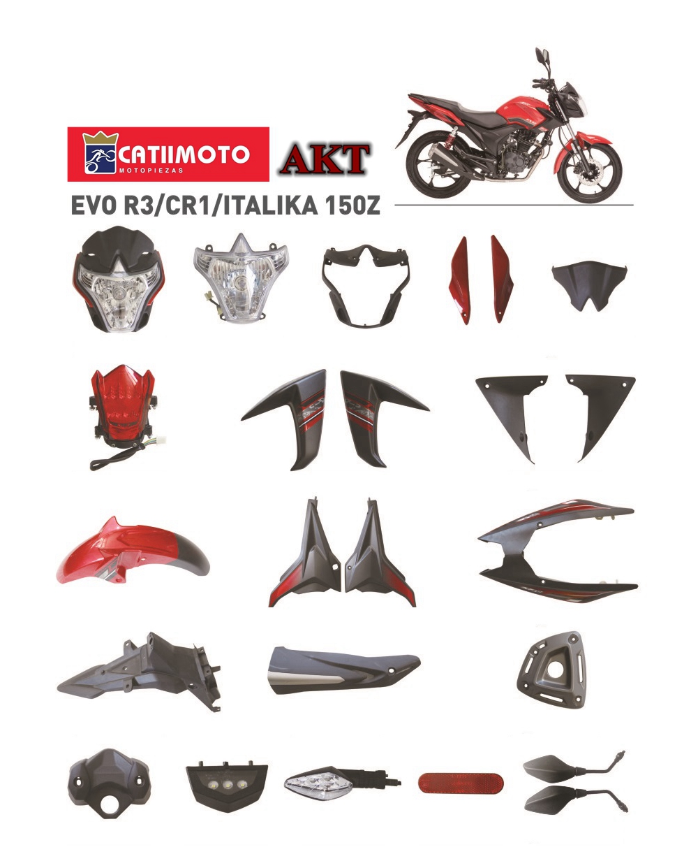 MOTORCYCLE PLASTIC PARTS(AKT/BAJAJ/TVS) - Image 3