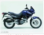 Blue Touring Motorcycle with Storage