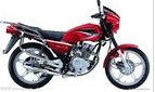 Red Commuter Motorcycle with Luggage Rack