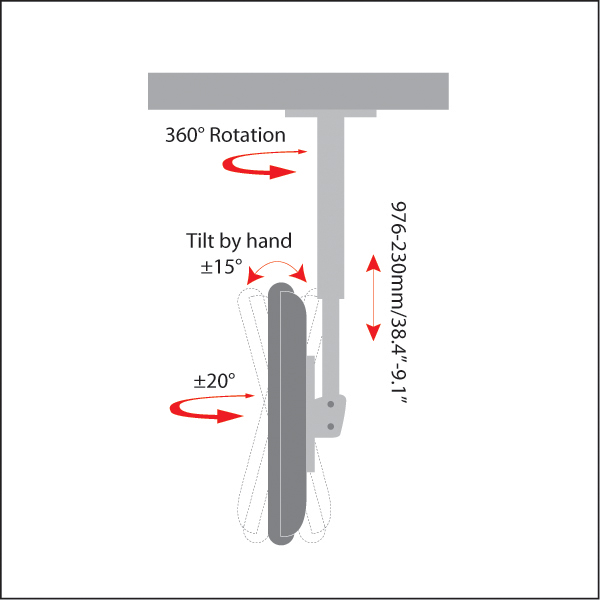 Motorized TV Ceiling Mount