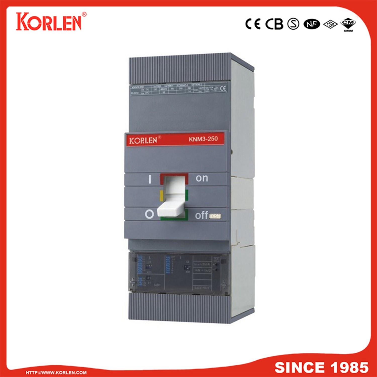 Moulded Case Circuit Breaker MCCB 3p (KNM3 Series MODIFIED TYPE) with Ce CB 160A/250A - Image 2