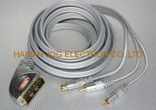 SCART to RCA Audio/Video Cable