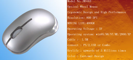 Ergonomic Optical Wheel Mouse