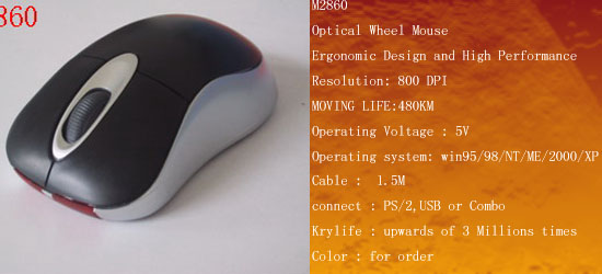 Ergonomic Optical Wheel Mouse
