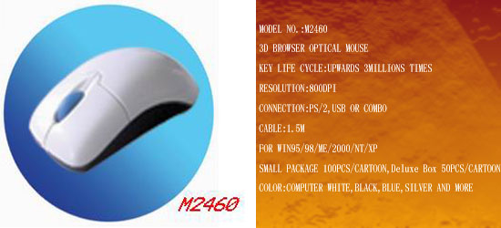 3D Browser Optical Mouse