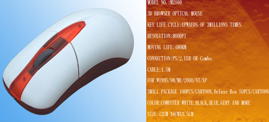 Wired 3D Optical Mouse