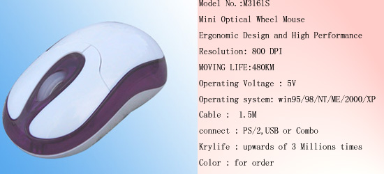 Mini Optical Wheel Mouse