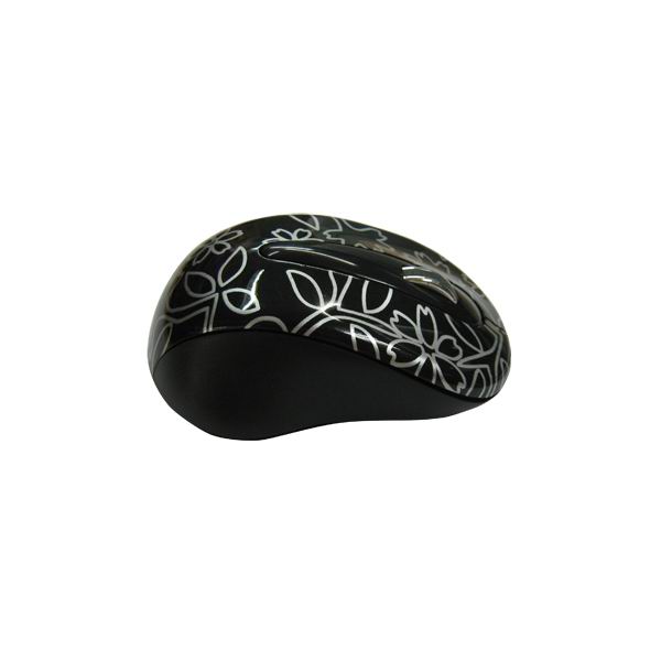Wireless Optical Mouse with Floral Pattern