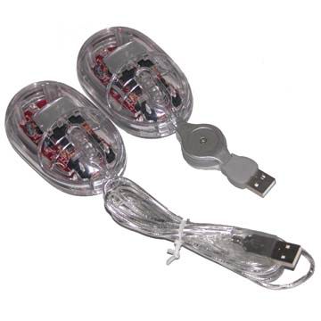 Retractable Cord Optical Mouse