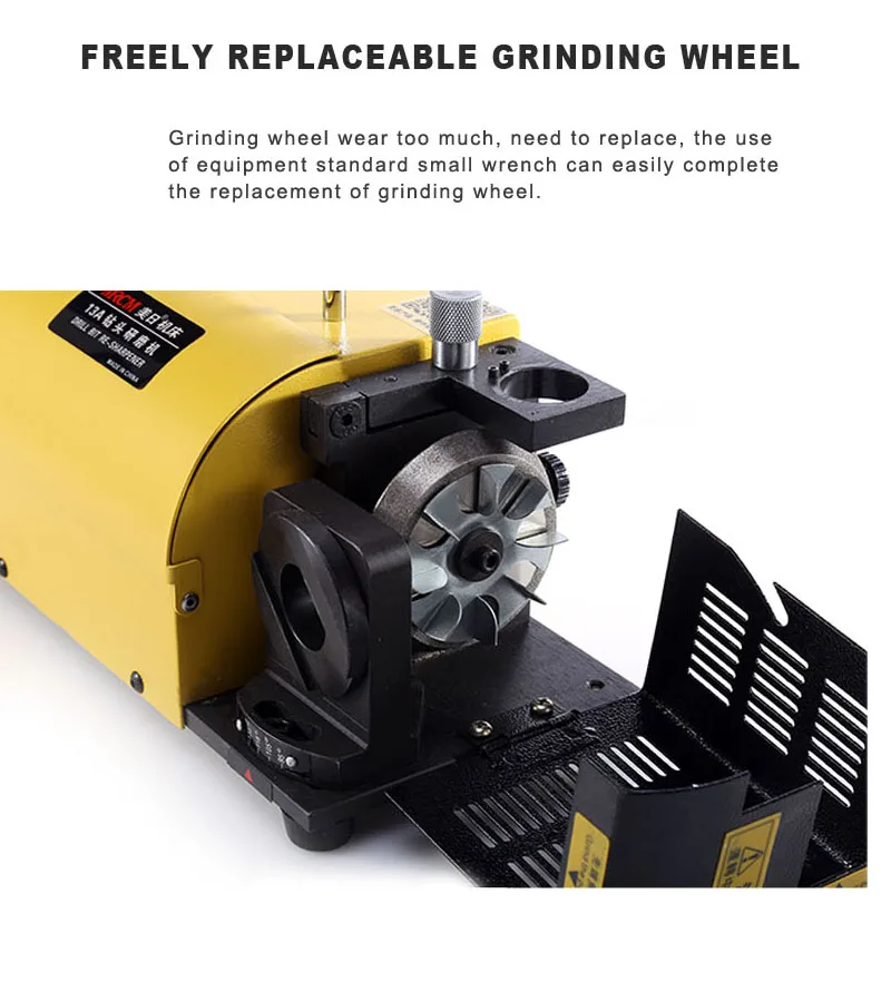 Replacing the grinding wheel