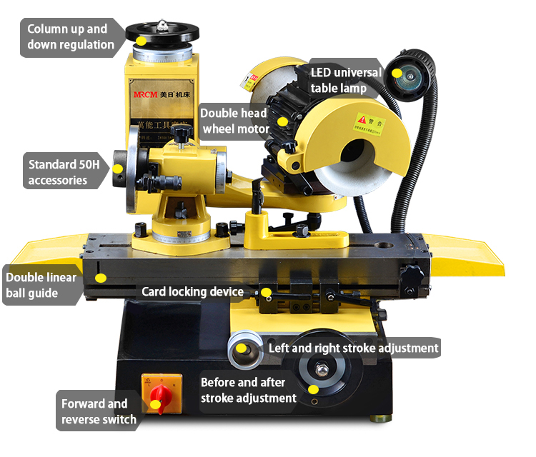 Detailed view of machine controls and adjustment features