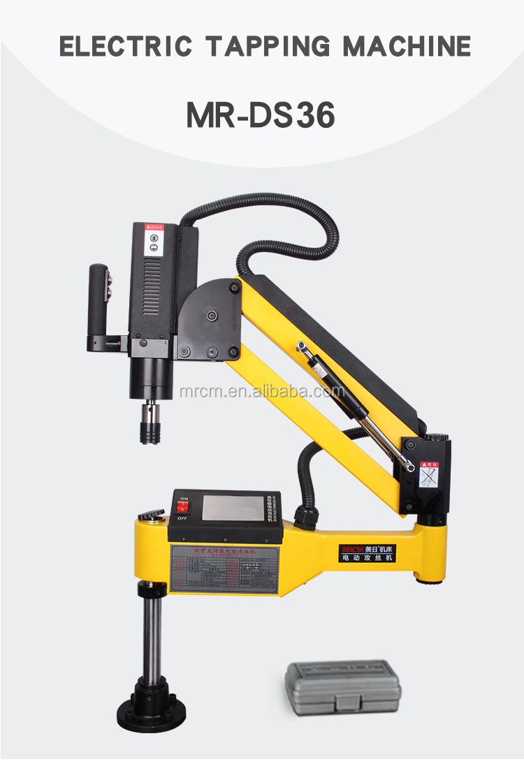 Electric tapping machine in a workshop setting