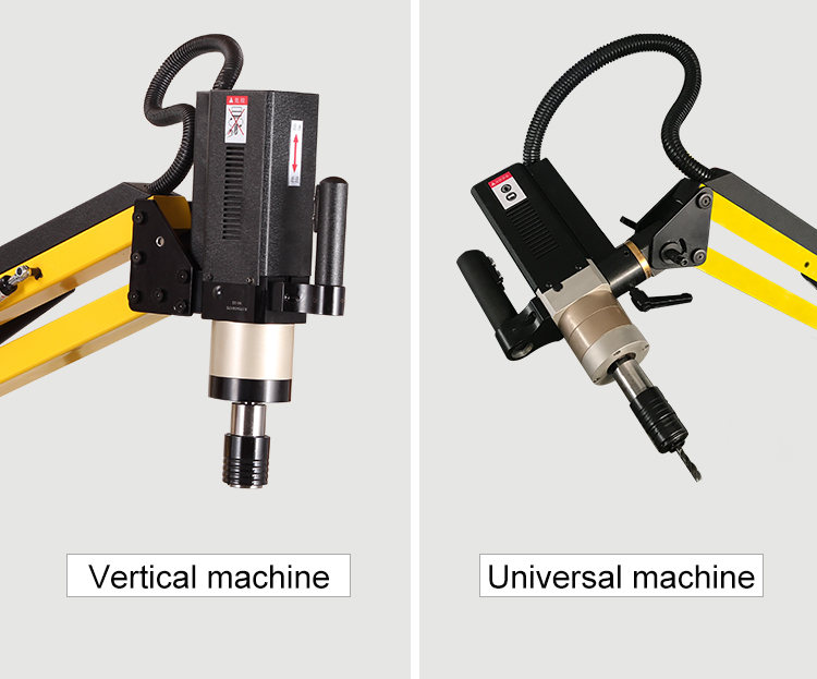 Machine showing vertical and universal configuration