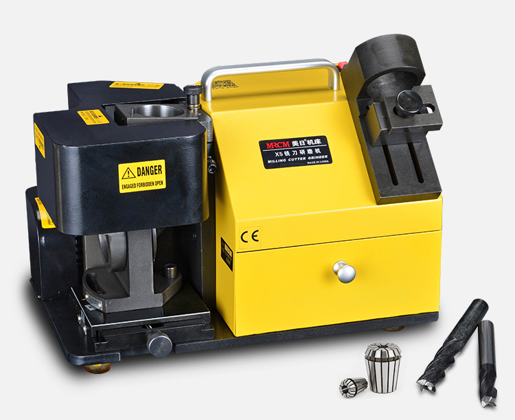 Front view of the end mill sharpener