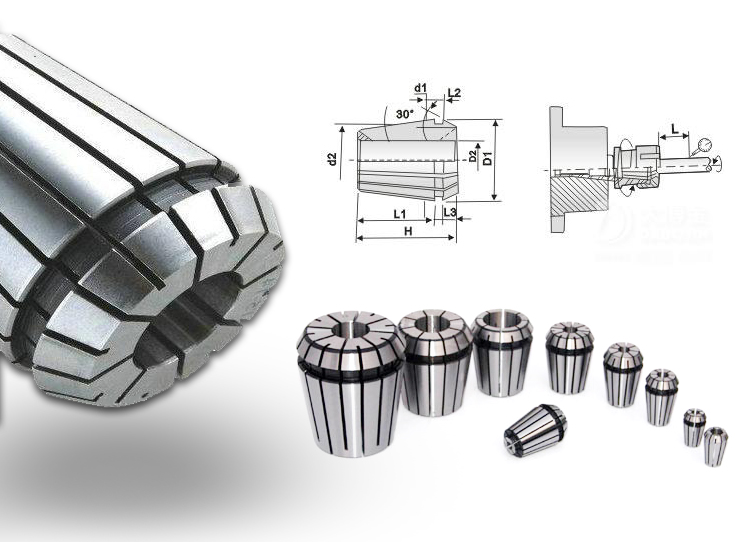 Technical drawing of collet dimensions