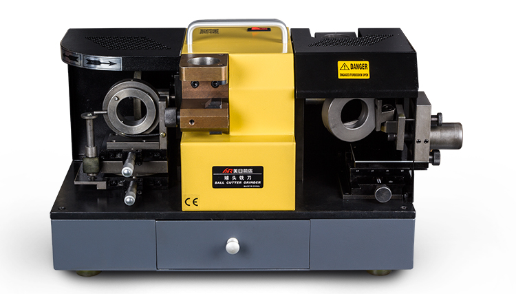 Front view of the ballnose grinding machine