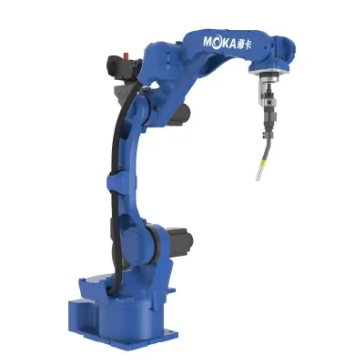 Close up of the articulated robot arm