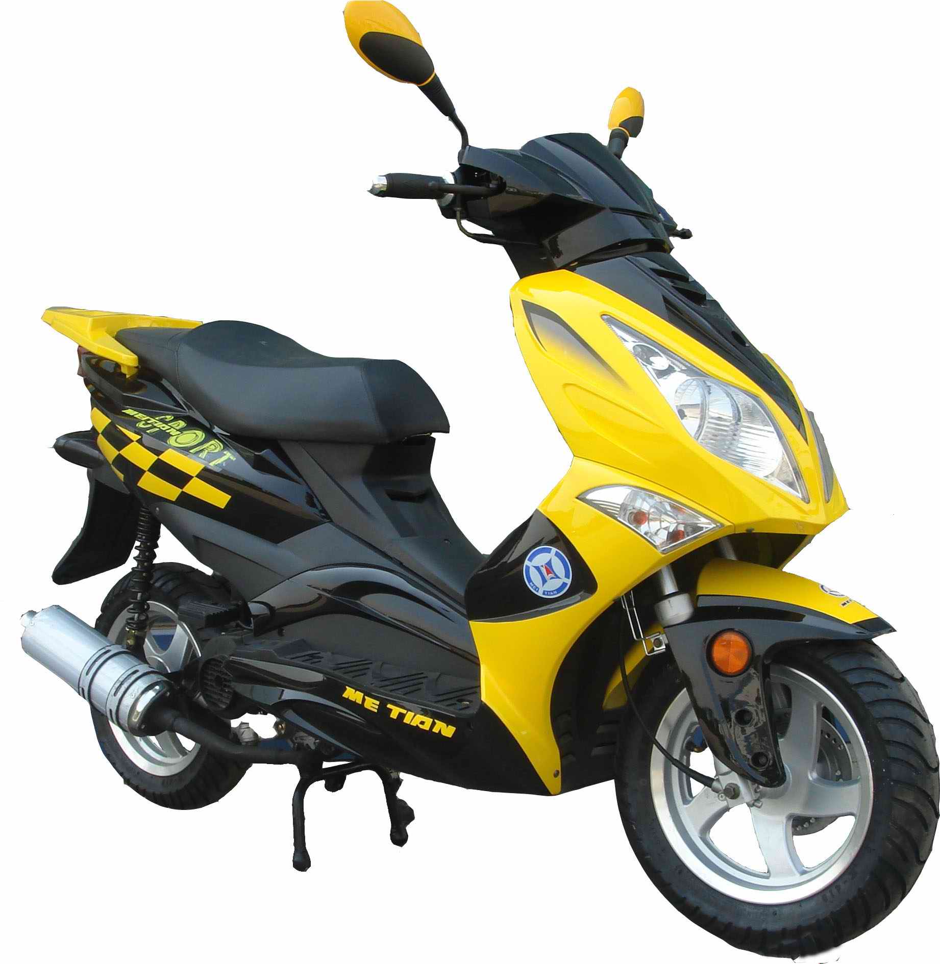 Yellow and Black 50cc Gas Scooter