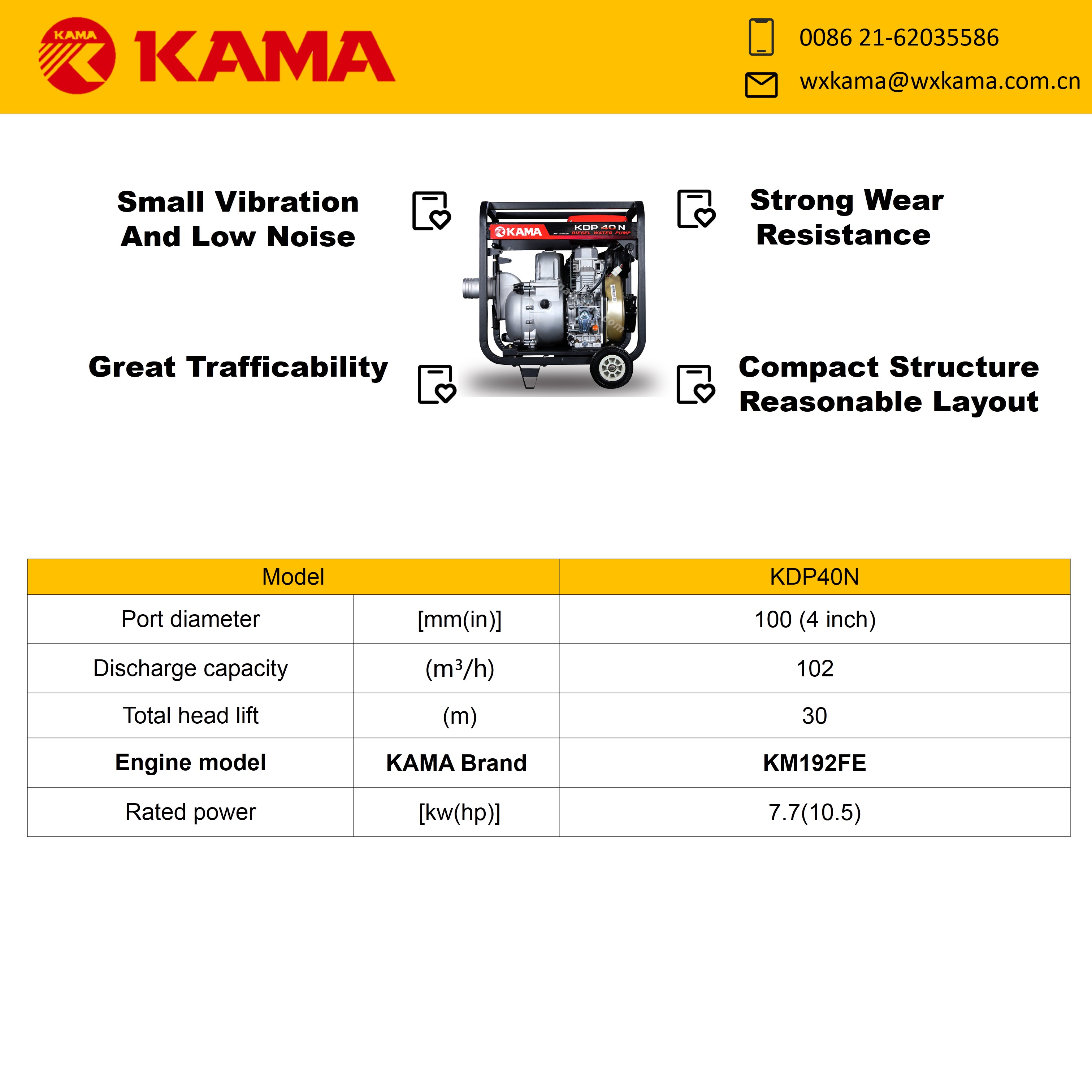 MUD WATER PUMP-KDP40N - Image 2