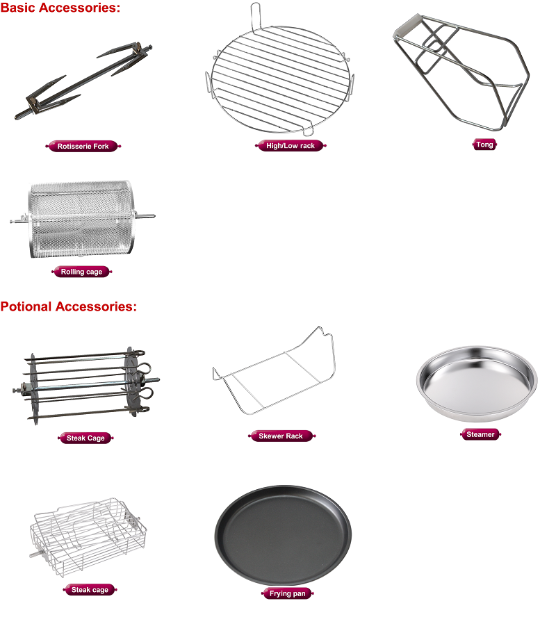 Collection of air fryer accessories