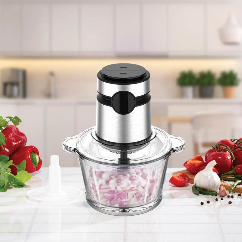 Electric Food Chopper with Stainless Steel Blades