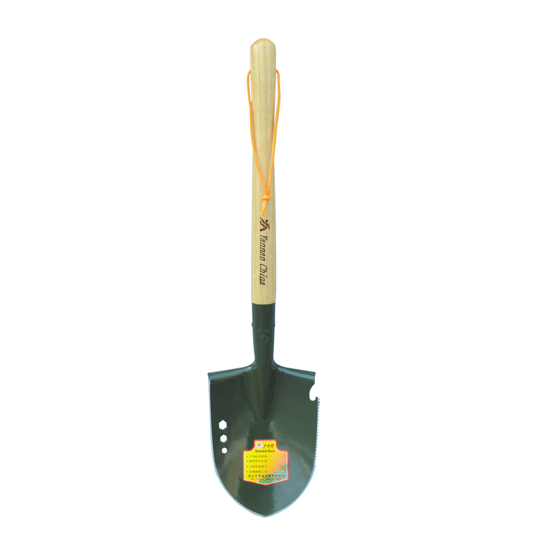 Multi-Tool Steel Shovel with Serrated Blade