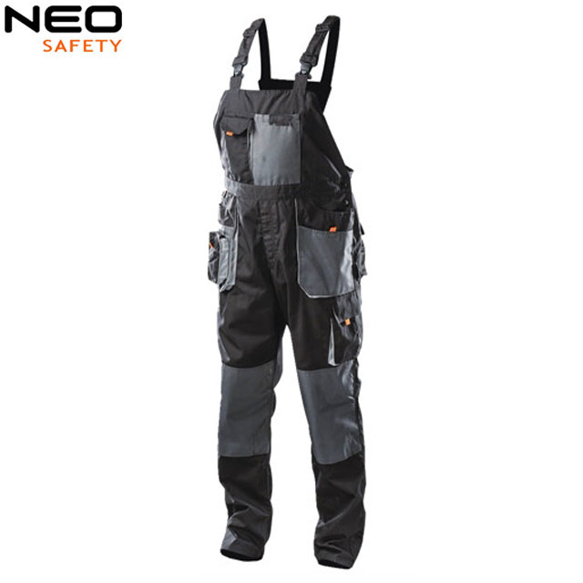 Canvas Work Bib Overalls with Multiple Pockets