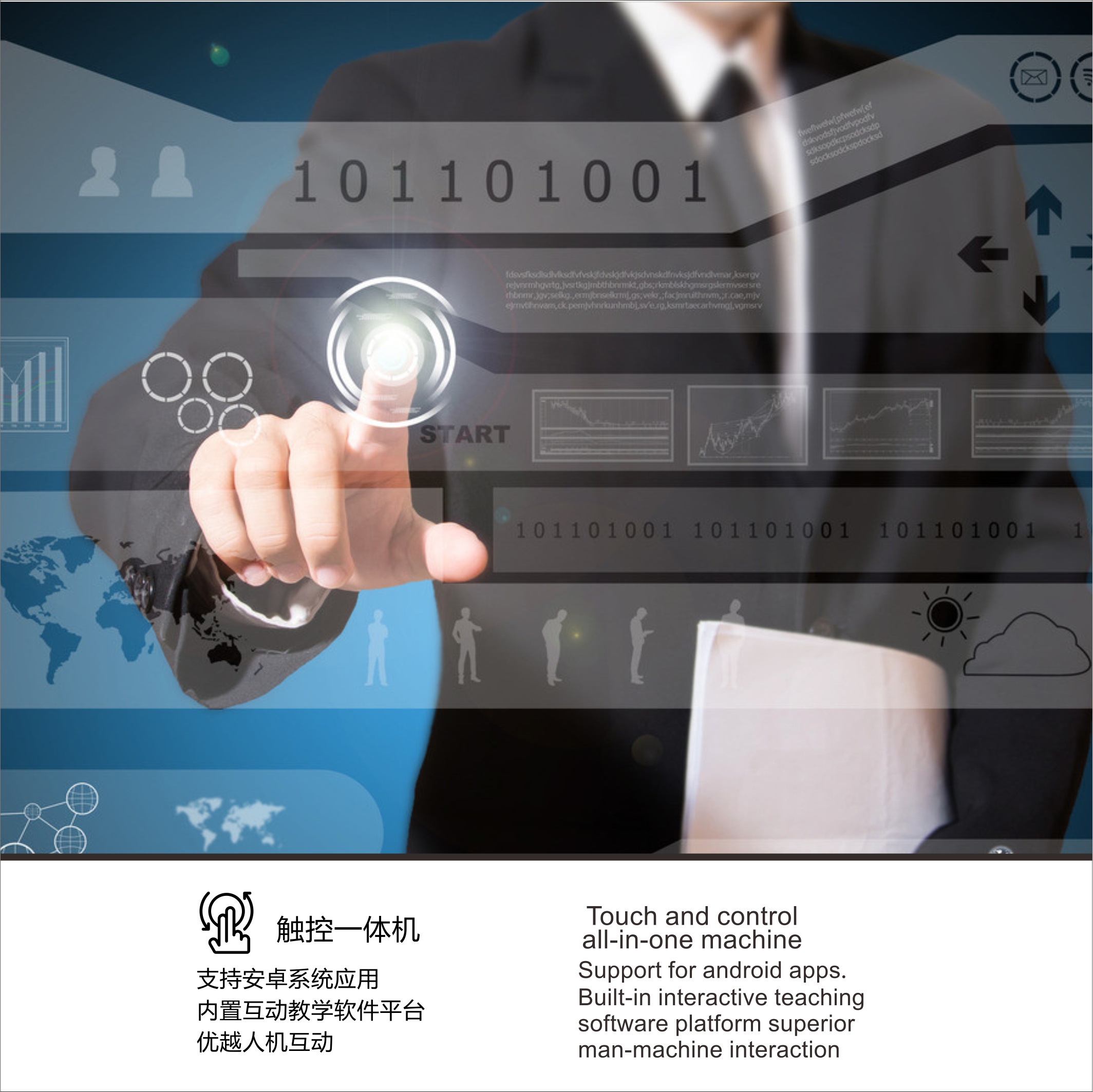Interactive Multimedia Blackboard with Integrated Display