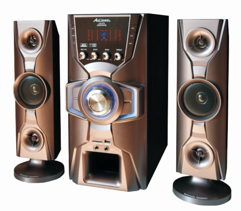 Dual 12-Inch Woofer Stage Speaker with FM/USB/SD and Equalizer