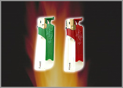 Refillable Butane Torch Lighter with Grape Design