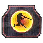 Industrial Rubber Mat with Baseball Silhouette
