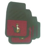 Rubber Car Floor Mats with Squirrel Design