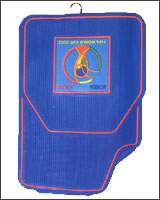 Blue Rubber Car Floor Mat with FIFA 2002 Logo
