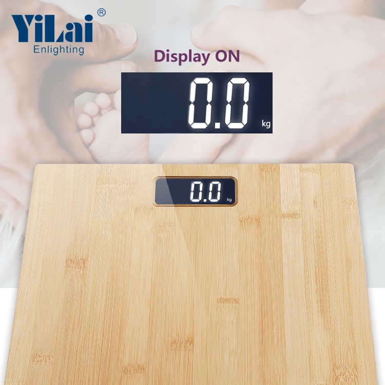 Bamboo Digital Body Weight Scale, 180kg Capacity