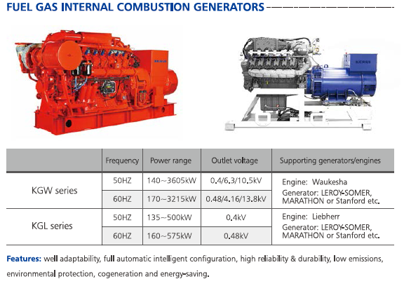 Fuel gas internal combustion generator set