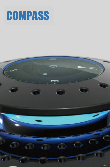 Car air purifier featuring an integrated navigation compass
