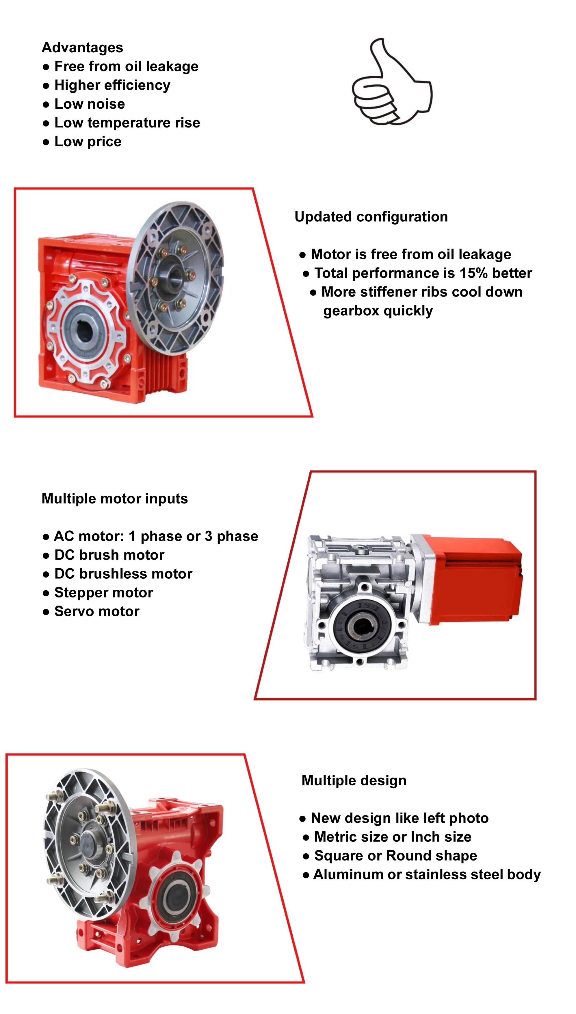 Technical diagram showing gearbox features
