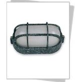 Oval Bulkhead Light with Protective Cage